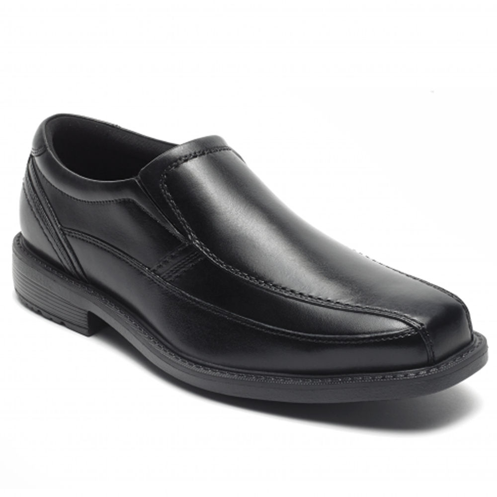 Rockport Mens Slip-On Black - Style Crew Bike Toe - UK 967-BGZVXY